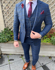 Donkerblauw pak heren