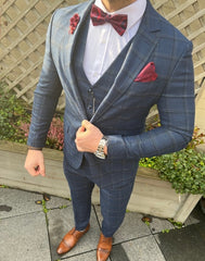 Donkerblauw pak heren