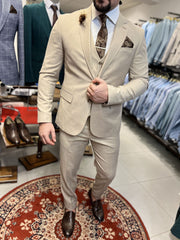 Beige pak heren