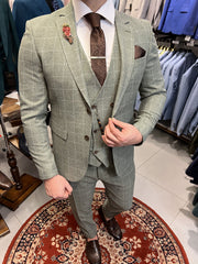 Groen geruit Pak pk242b