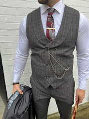 Grijs geruit pak in themastijl uit 1920