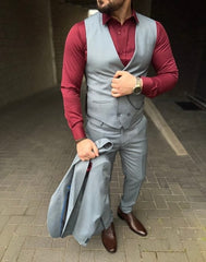 Lichtblauw pak heren