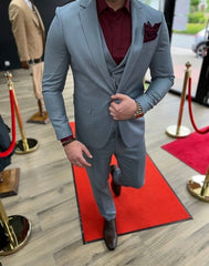 Lichtblauw pak heren