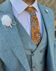 Aqua blue suit for men