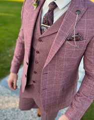 Pink checked suit