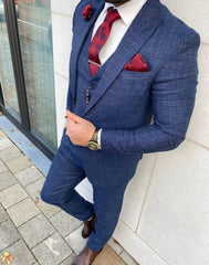 Costume pour homme bleu élégant avec une touche vintage