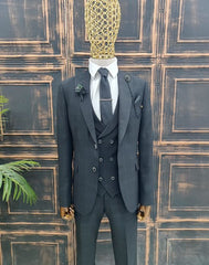 Costume à carreaux noir