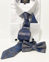 Grijs-blauwe Stropdas/vlinderdas