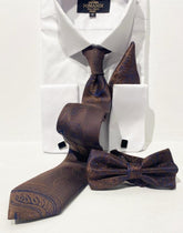 Bruin-blauw Stropdas/vlinderdas