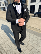 Zwart Bruidegompak | Fluwelen Kraag