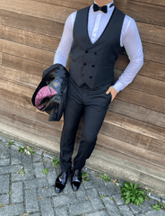 Zwart Bruidegompak | Fluwelen Kraag