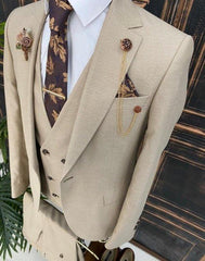 Beige pak heren - Pomandi.com