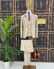 Beige pak heren - Pomandi.com
