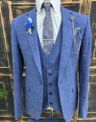 Blauw Katoenen Pak