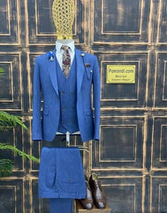 Blauw trouwpak
