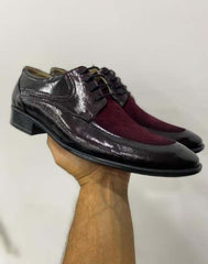 Zwarte Bordeaux Veterschoenen