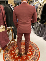 Bordeaux rood trouwpak