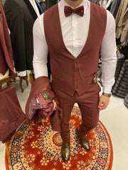 Bordeaux rood trouwpak