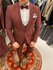 Bordeaux rood trouwpak