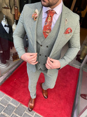 pastel groen lichtgroen trouwpak