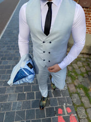 licht blauw trouwpak