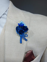 Blauw corsage bruidegom - Pomandi.com