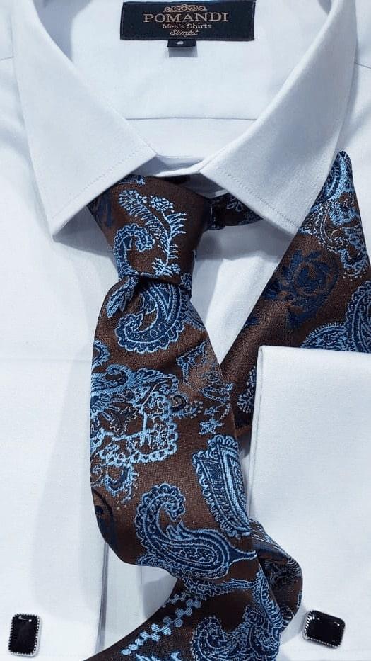 Blauw bruine stropdas