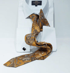 Gouden stropdas met patroon