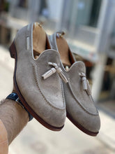 Grijze suite Loafers