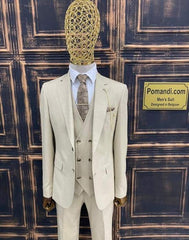 Beige kostuum heren