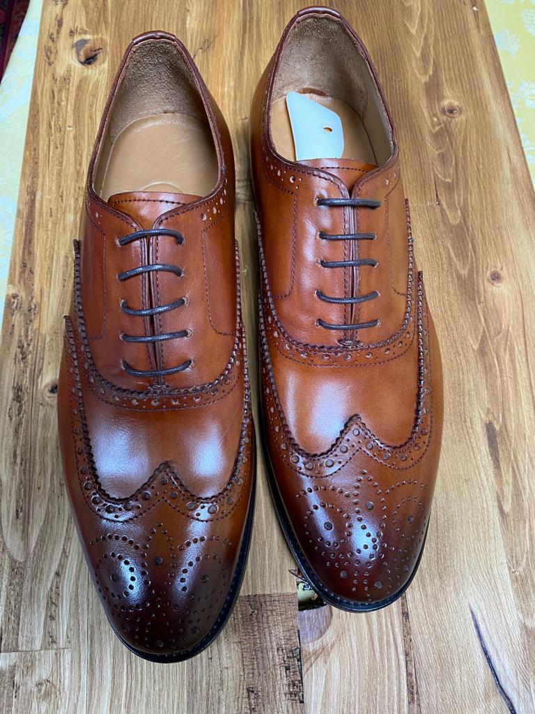 Bruine leren klassieke schoenen