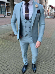 Blauw trouwpak