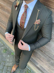 Donker groen trouwpak