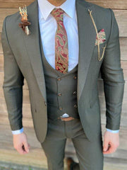 Donker groen trouwpak