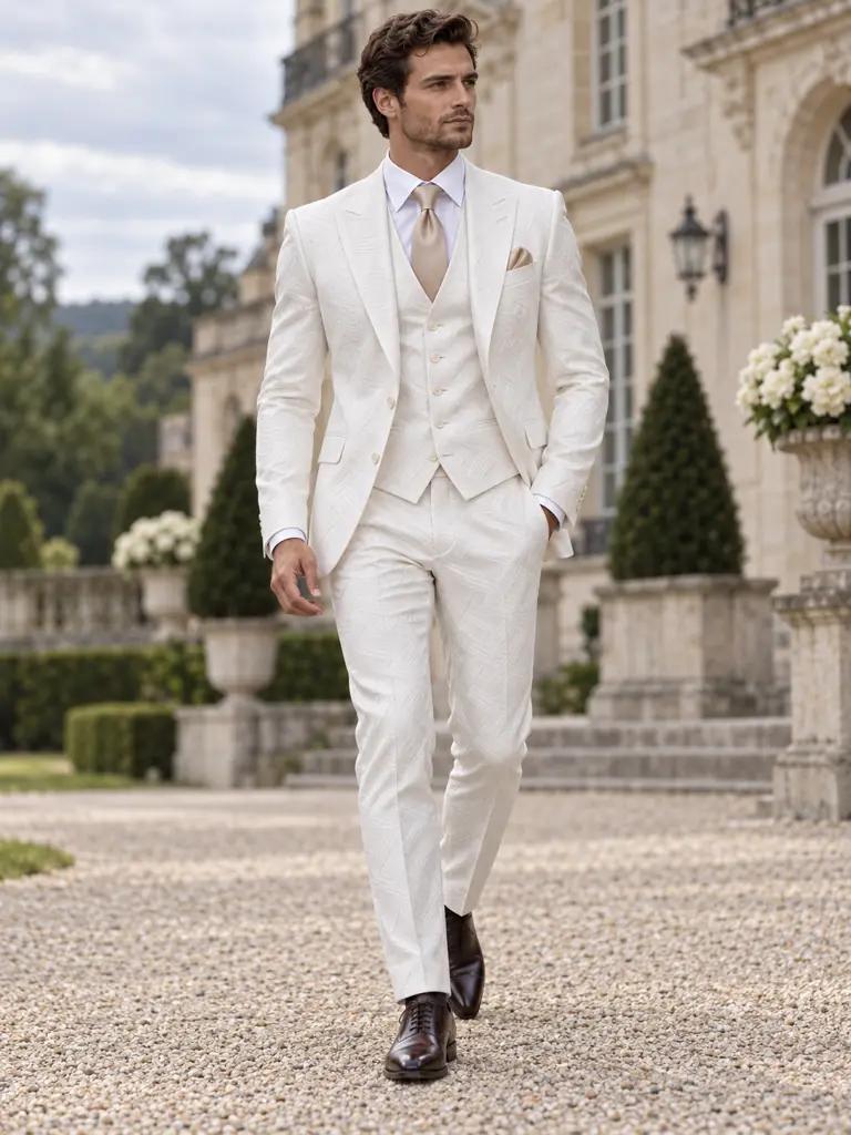 Trouwpak op maat — Jacquard, slim fit (BES007)