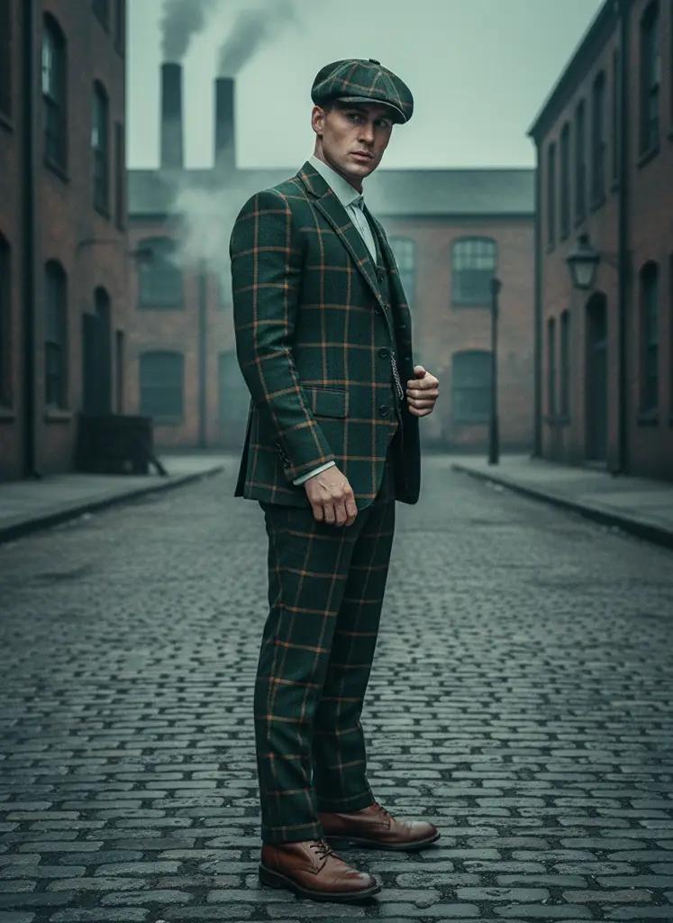 Vintage maatpak — Italiaanse wol, slim fit (V2816)