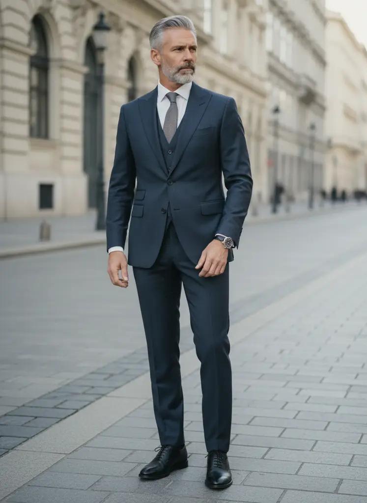 Maatpak — Super 110's wasbaar stretch, slim fit (V1726)