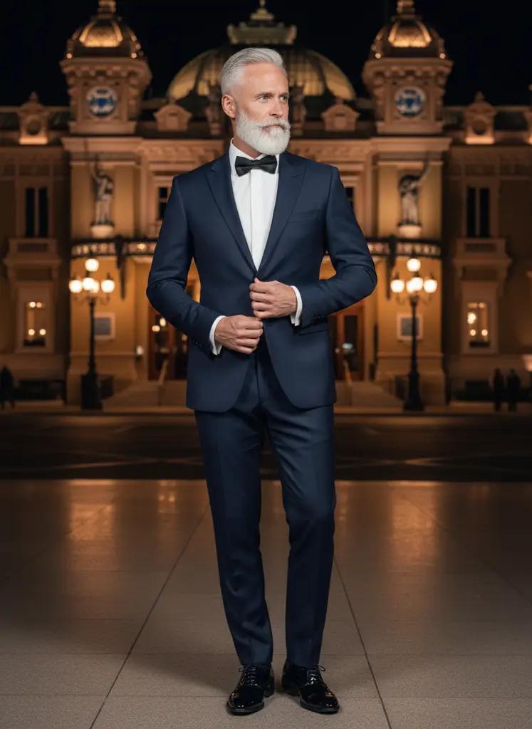 Gala kostuum op maat — Super 110's wol, slim fit (V2707)