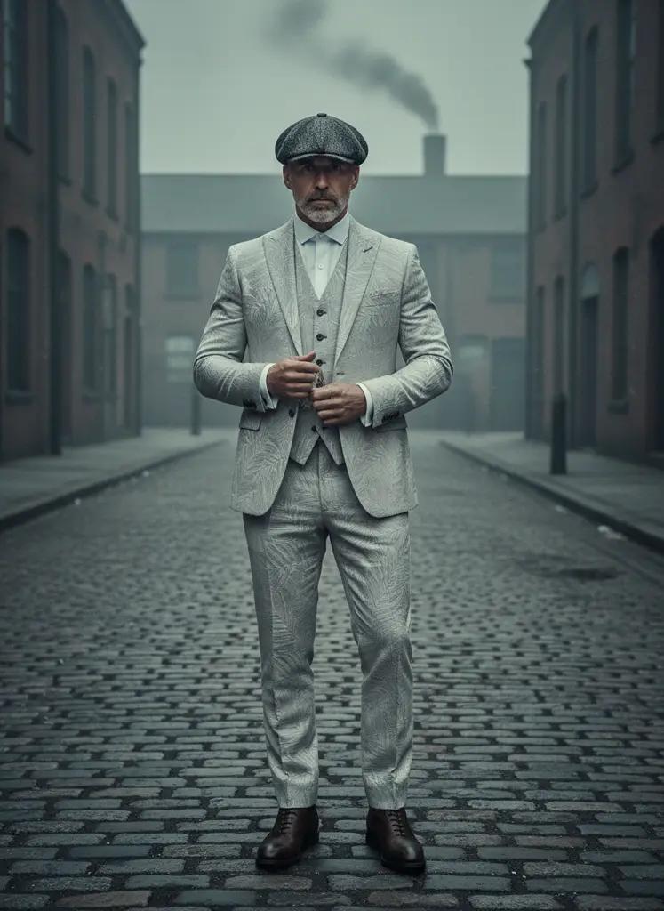 Vintage maatpak — Jacquard, slim fit (BES096)