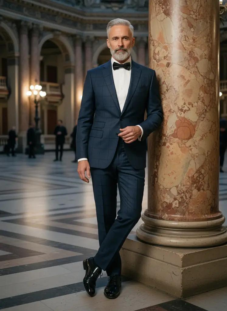 Gala kostuum op maat — Italiaanse wol, slim fit (V2822)