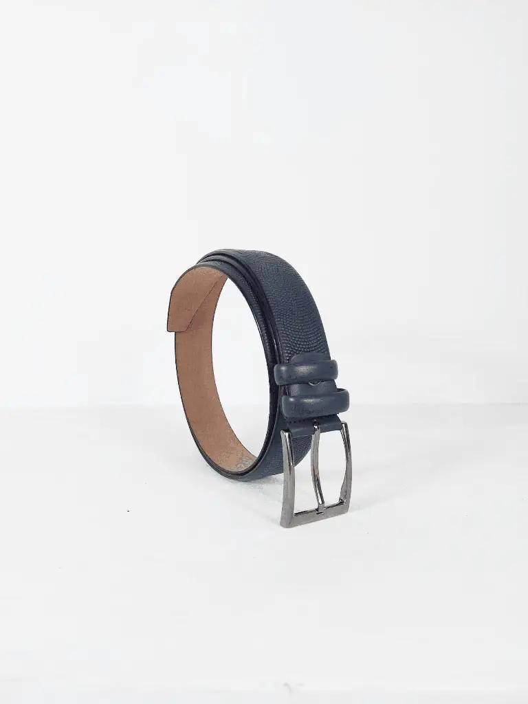 Donkerblauwe heren riem