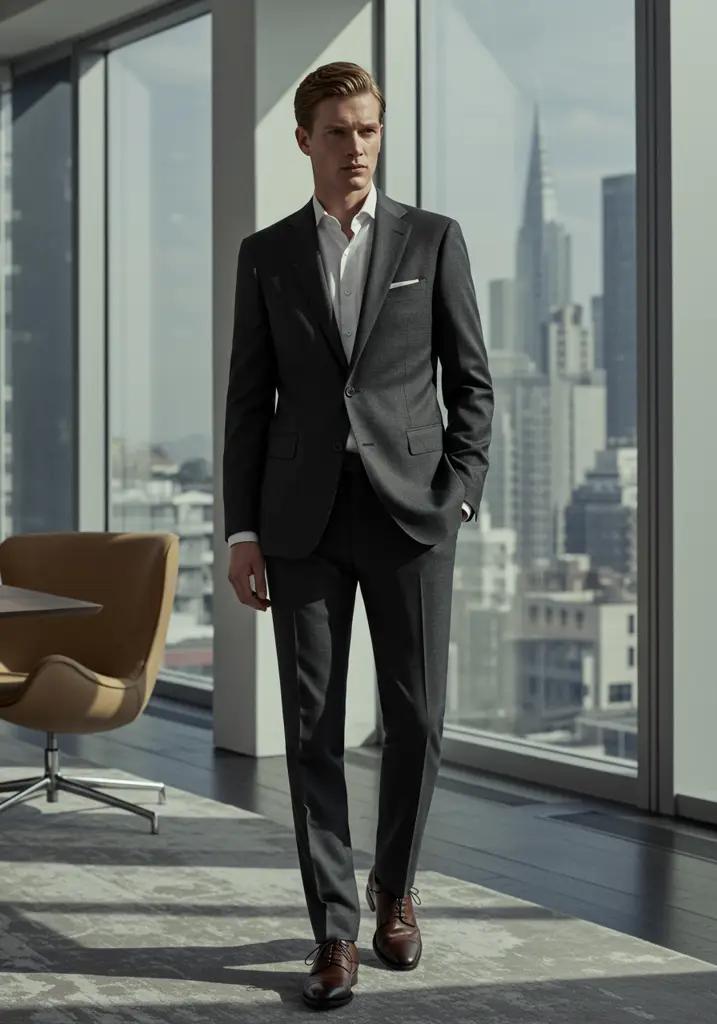 V2547 Charcoal Suit