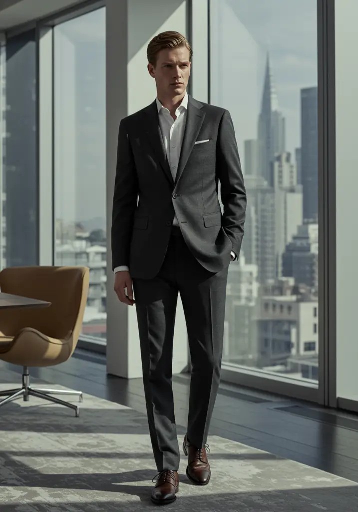 V2547 Charcoal Suit