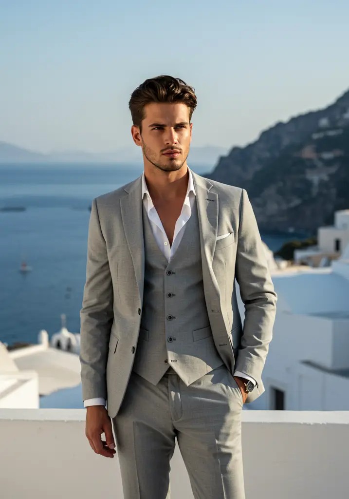 V2551 Light Gray Suit