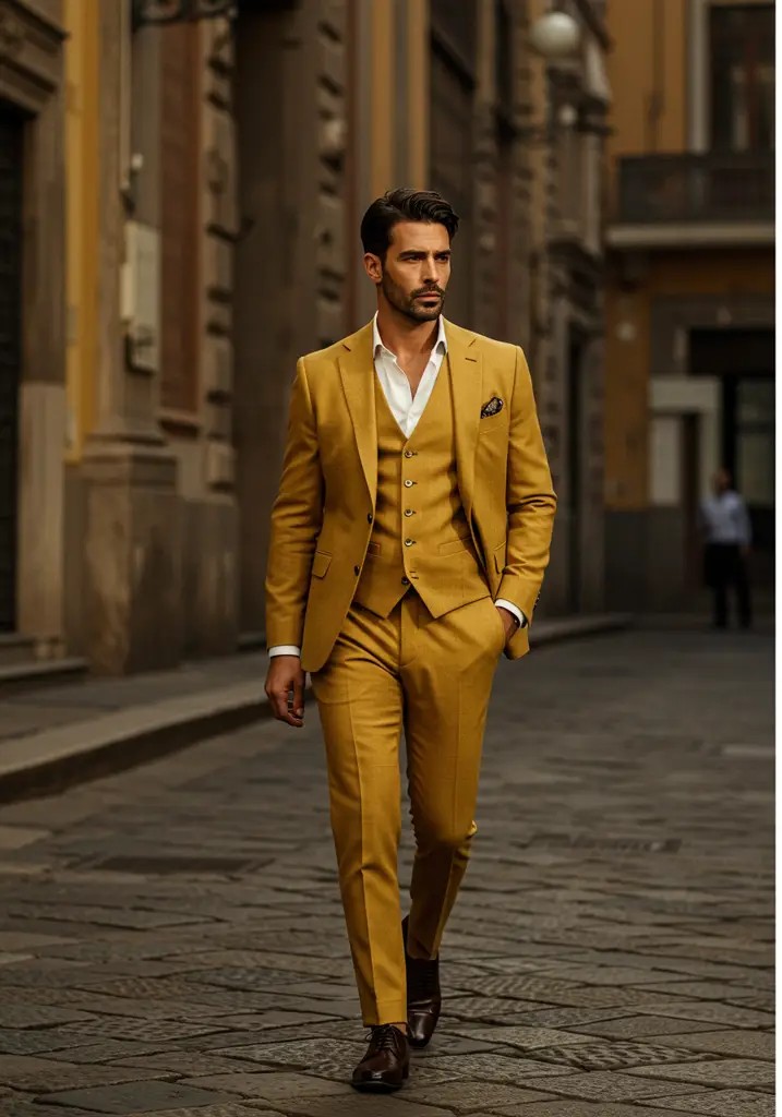 V2560 Golden Yellow Suit