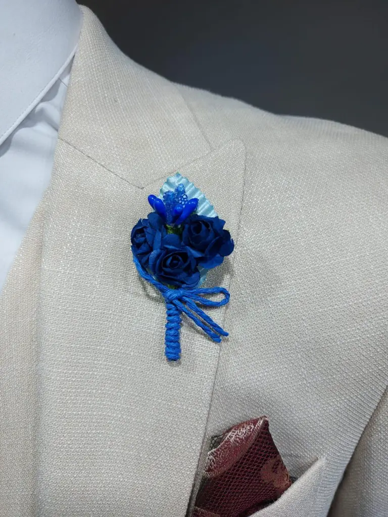 Blauw corsage bruidegom - Pomandi.com