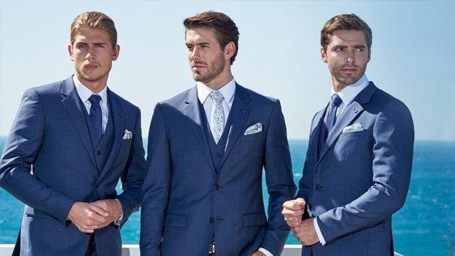 Blauer Hochzeitsanzug für Herren