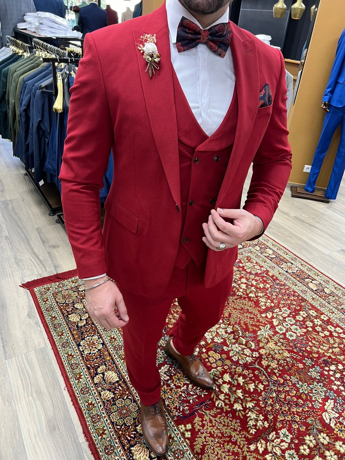 Red Wedding Suit