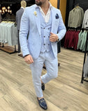 Light Blue Linen Suit