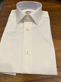 Off-white slimfit overhemd / gebroken wit hemd stretch